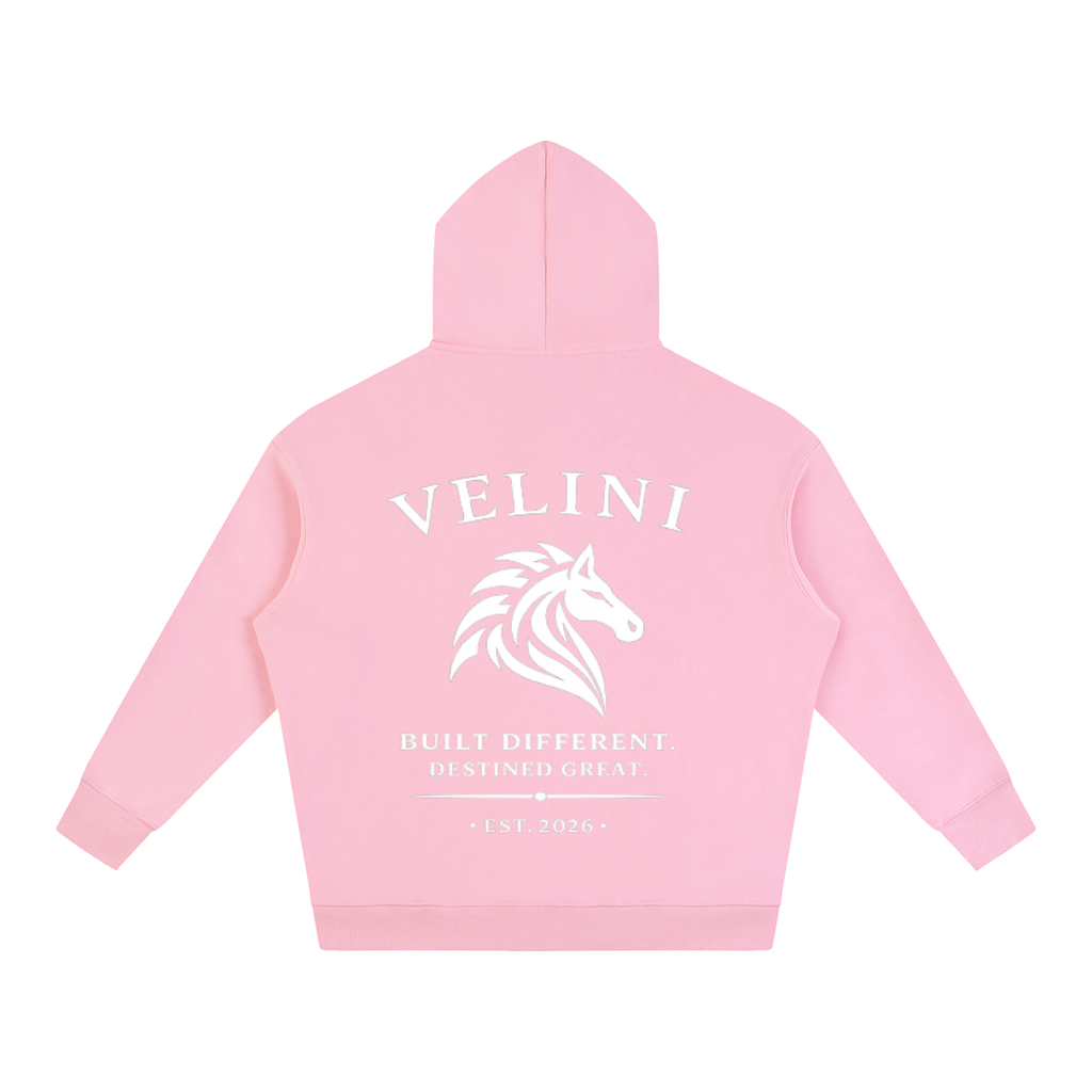 Velini Oversize Fleeced Hoodie - Pink