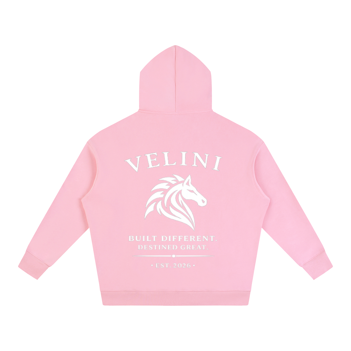 Velini Oversize Fleeced Hoodie - Pink