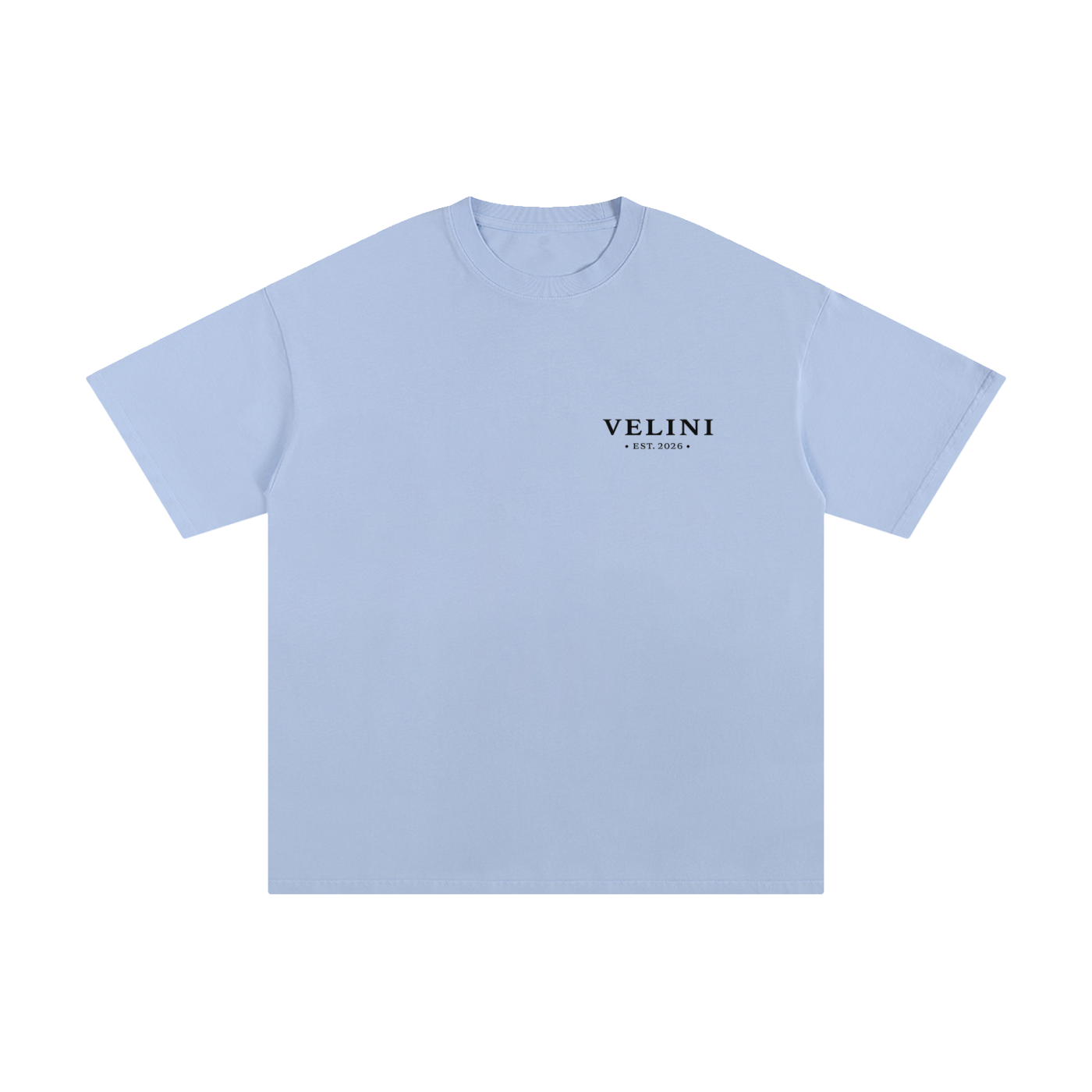 Velini Pure Cotton T-Shirt - Light Blue