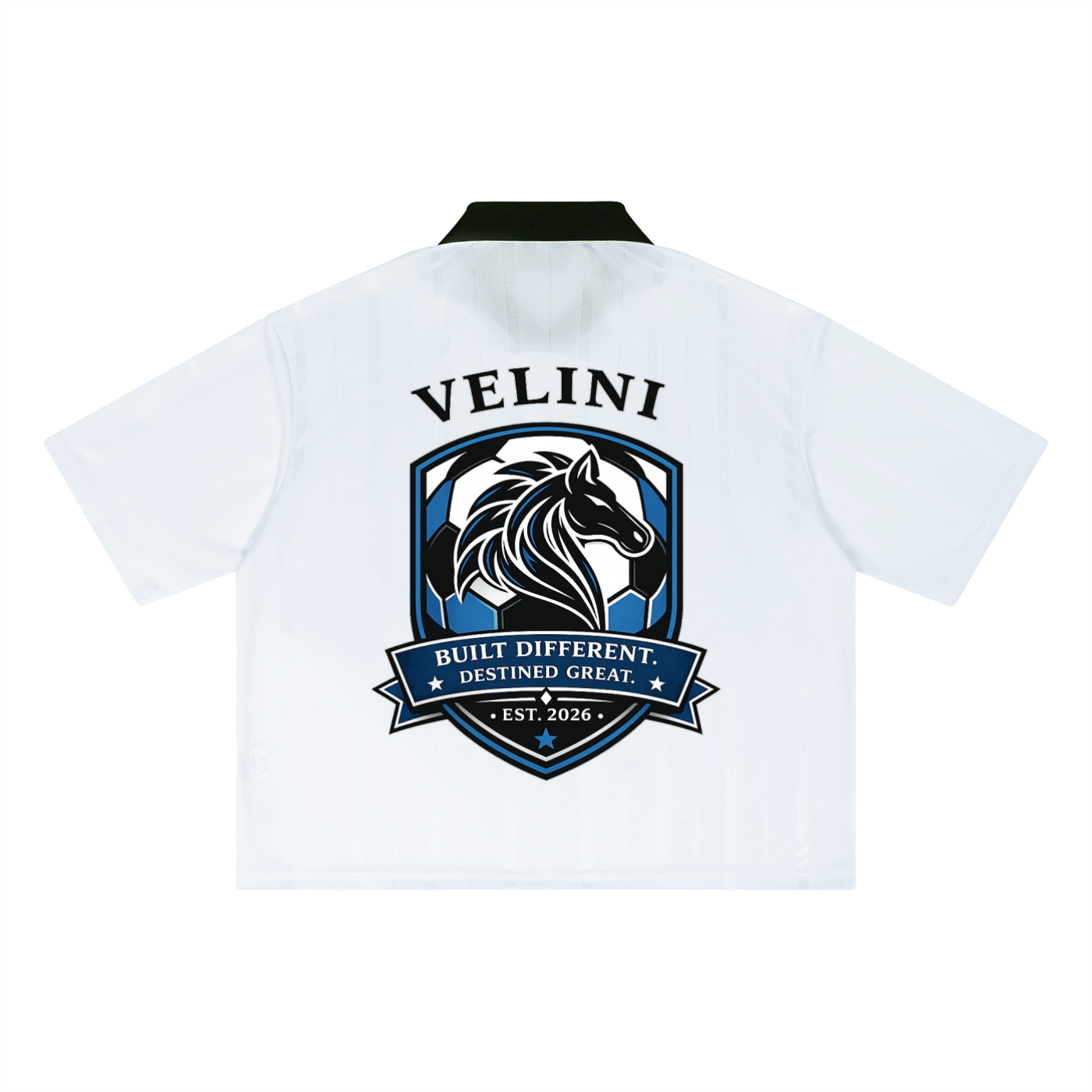 Velini Striped Boxy Soccer Jersey - Light Grey