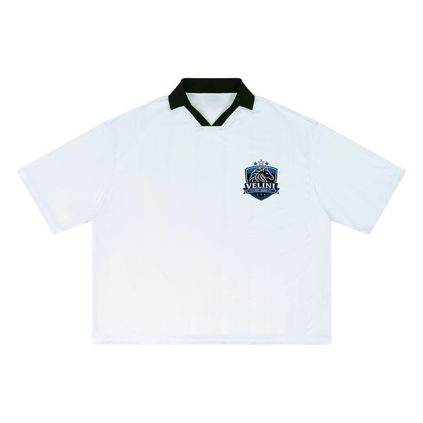 Velini Striped Boxy Soccer Jersey - Light Grey