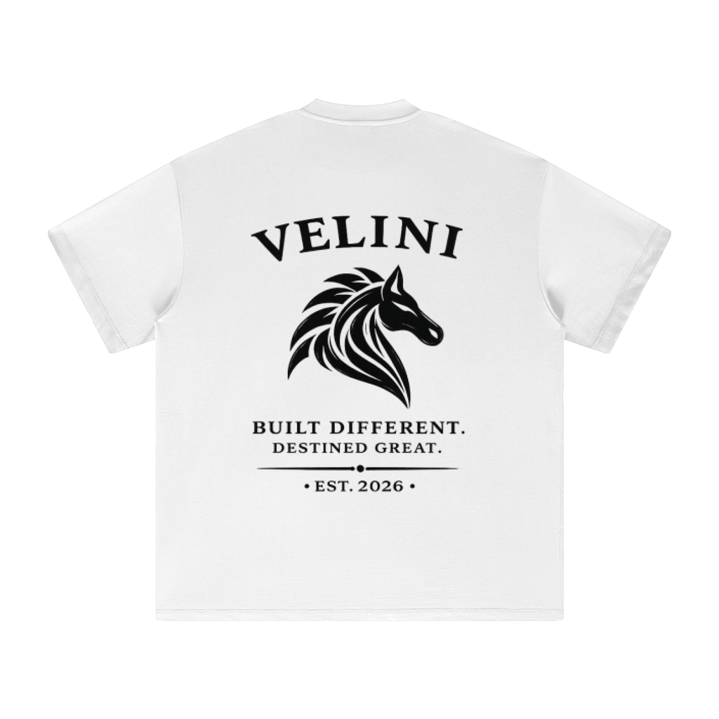 Velini Heavyweight Earth Tone Tee - White