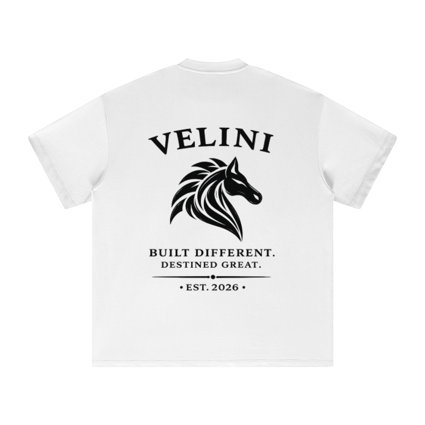 Velini Heavyweight Earth Tone Tee - White