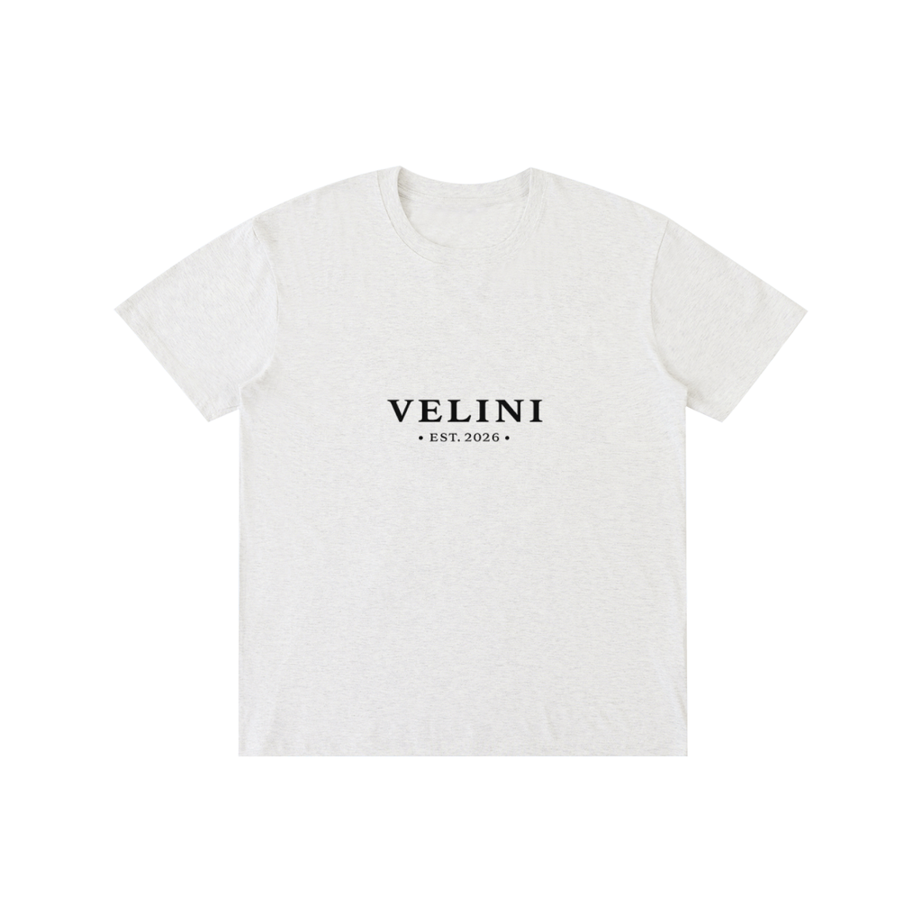 Velini Pure Cotton T-Shirt - Light Grey