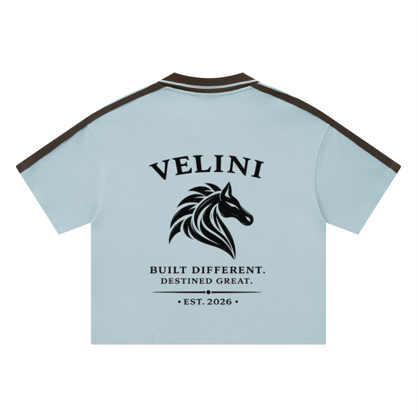 Velini Color Block Polo Shirt - Light Blue