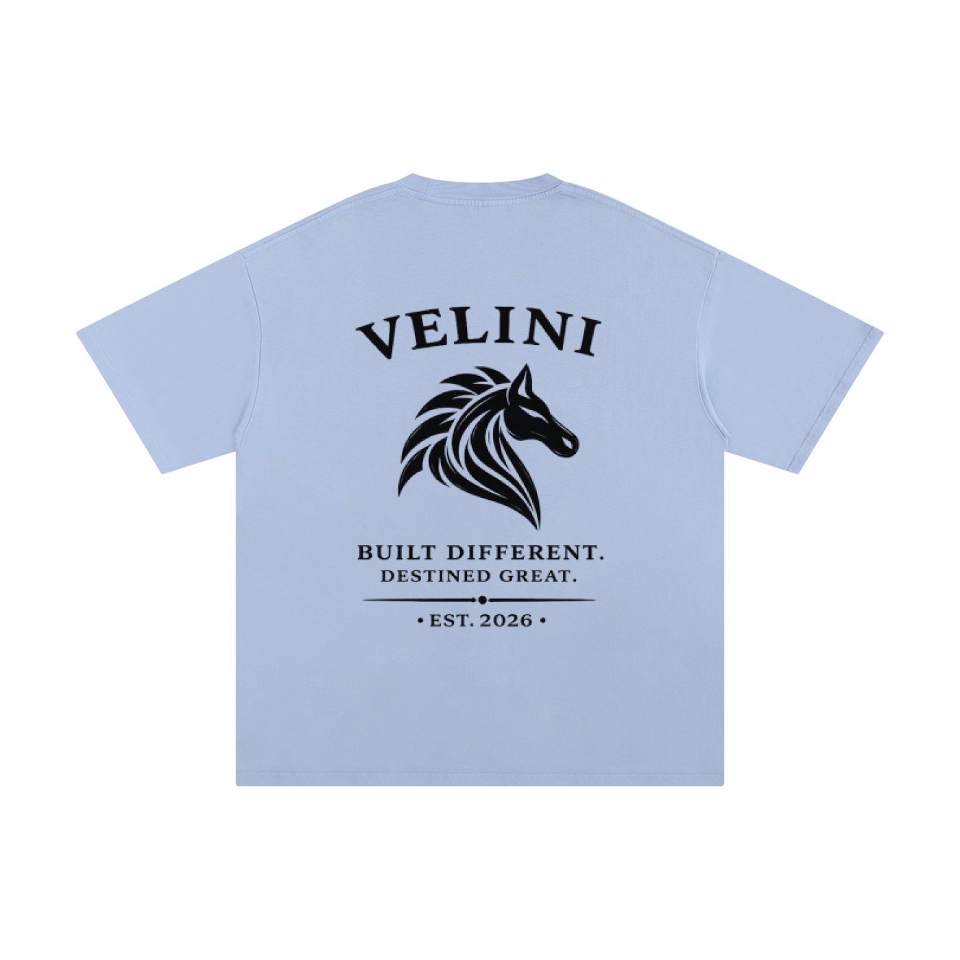 Velini Pure Cotton T-Shirt - Light Blue