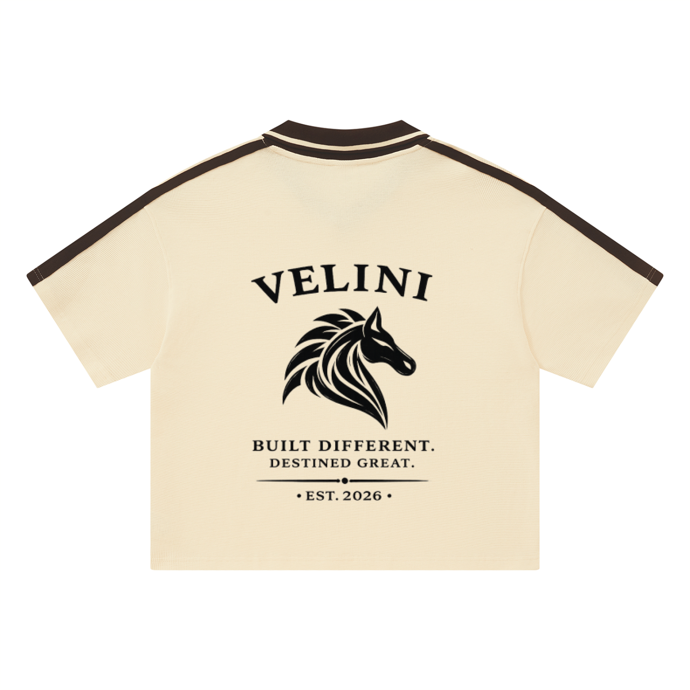 Veleni Color Block Polo Shirt - Apricot