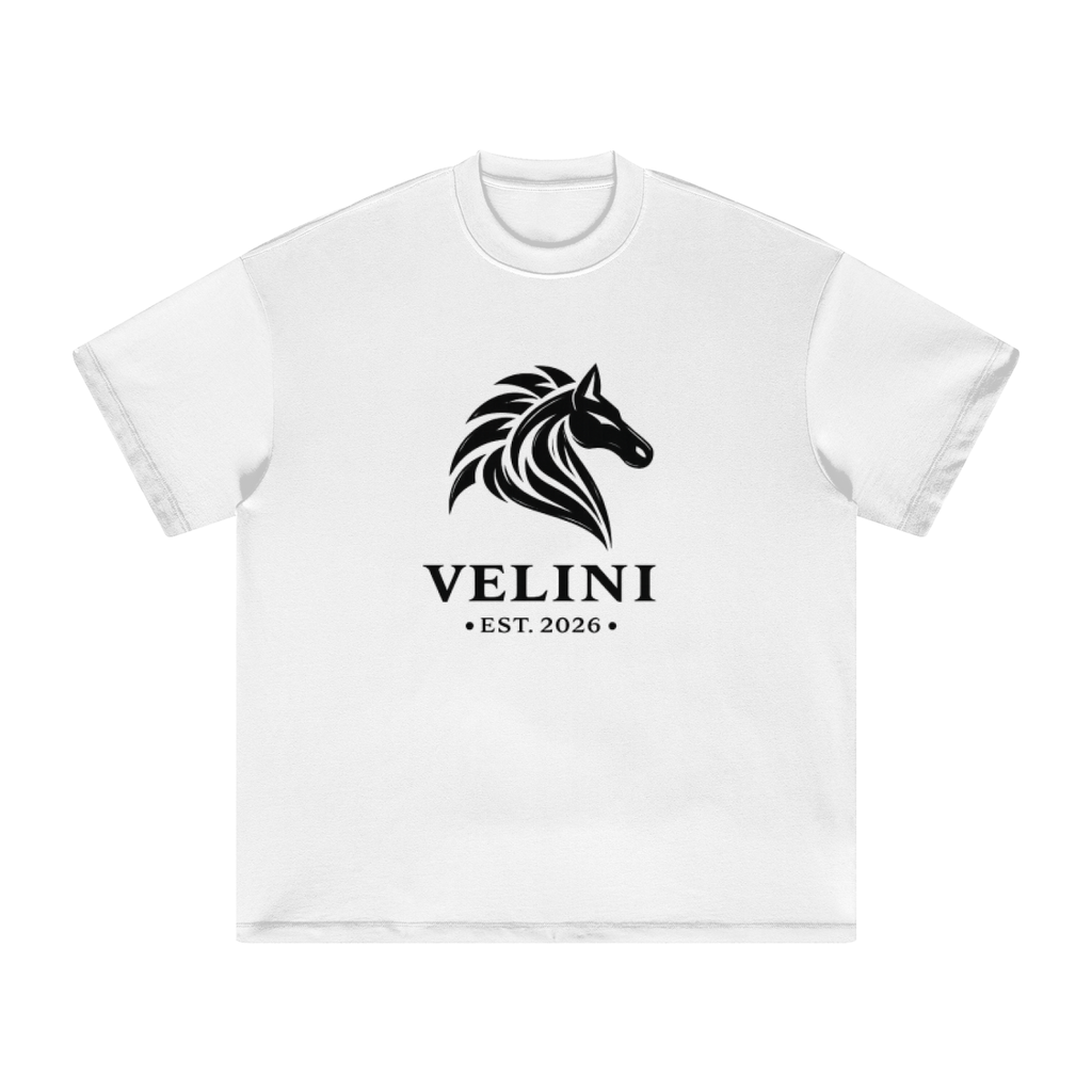 Velini Heavyweight Earth Tone Tee - White