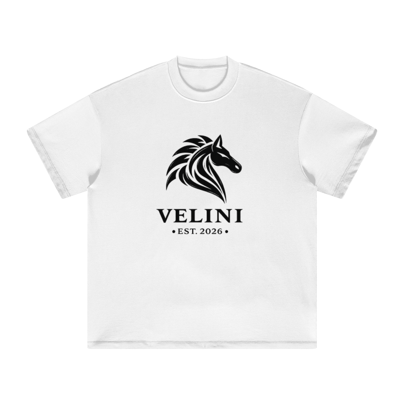 Velini Heavyweight Earth Tone Tee - White